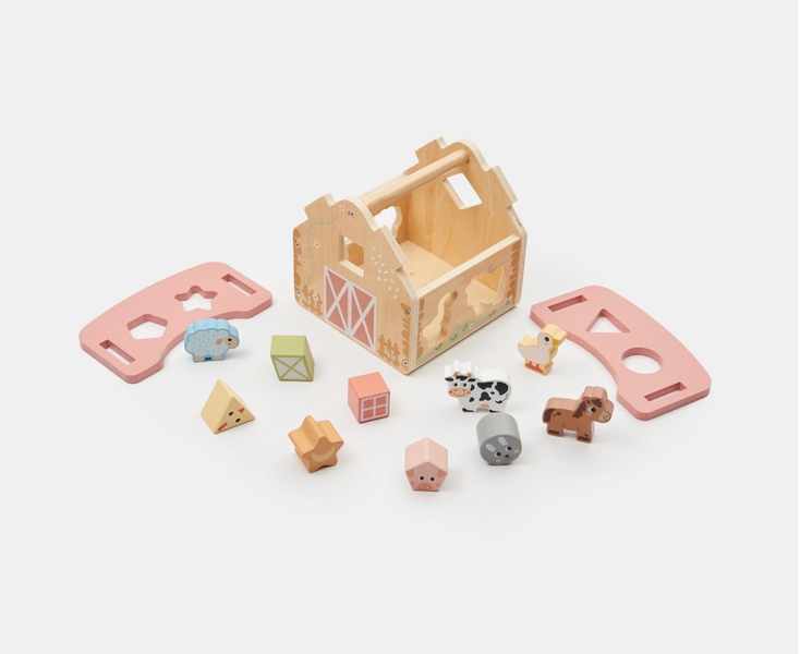 Дерев'яний сортер Tooky Toy &laquo;Будиночок фермера&raquo; з фігурками (TJ133N) TJ133N фото